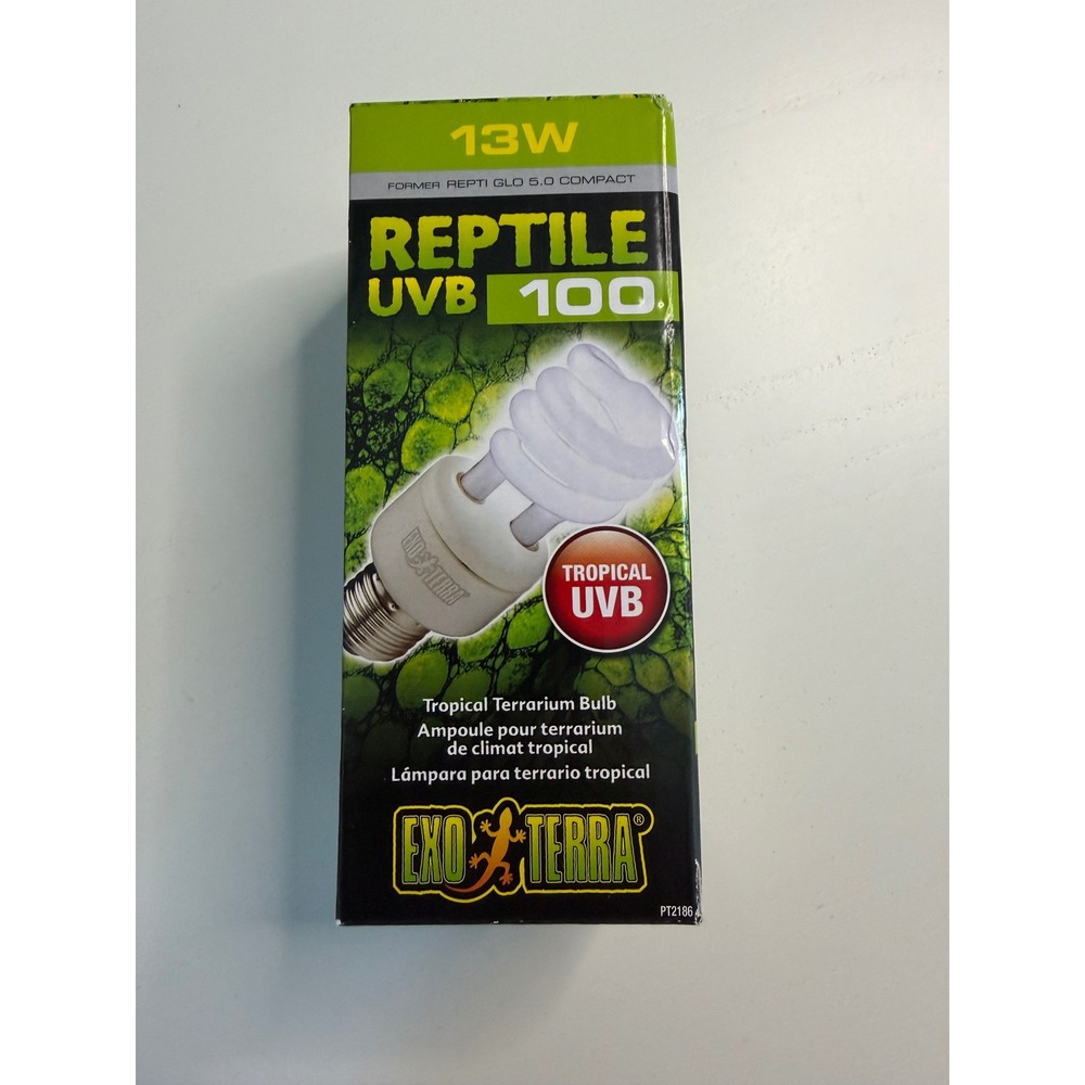 Exo Terra Reptile UVB 100 Tropical Terrarium Bulb 13W PT2186 Compact Fluorescent